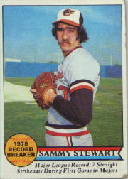 1979 Topps Baseball Cards      206     Sammy Stewart RB